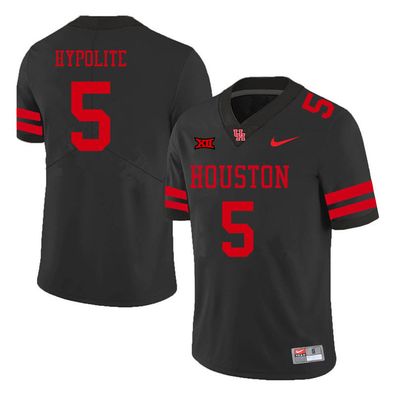Men-Youth #5 Hasaan Hypolite Houston Cougars College Big 12 Conference Football Jerseys Sale-Black